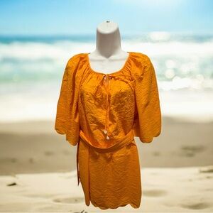 Marysia resort tangerine Orange Coverup XS NWOT